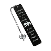 🐉📖 A Touch of Fantasy – Dragon Knight Stainless Steel Bookmark for Brave Young Readers ⚔️🔥 - ThiGui
